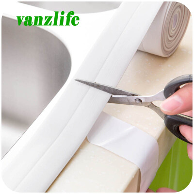 

Cntomlv kitchen waterproof mildew proof tape line corner seams moisture mildew protection collision rubber strip