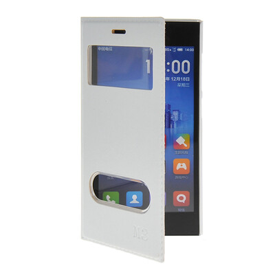 

MOONCASE View Window Leather Side Flip Pouch Stand Shell Back ЧЕХОЛ ДЛЯ XiaoMi Rice MI 3 M3 White