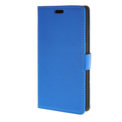 

MOONCASE Лич кожи Кожа Флип кошелек Слот для карты отойти чехол для Huawei Ascend Y635 синий