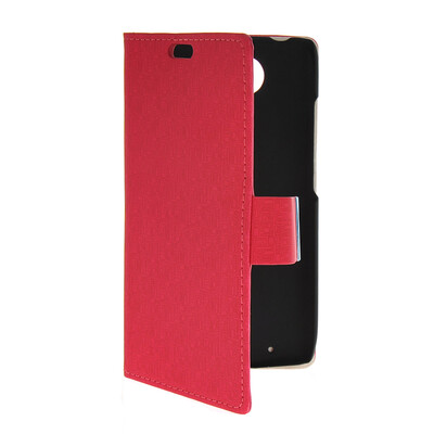 

MOONCASE Slim Leather Side Flip Card Slot Pouch Stand Shell Back Case Cover for Motorola Moto Droid Turbo XT1254 Hot pink