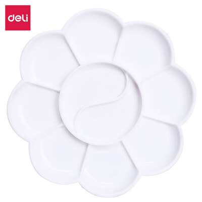 

Deli 9402 High quality 10 grid plastic plum type gouache pigment palette color box palette color palette