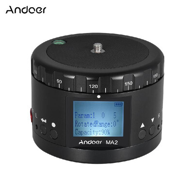 

Andoer MA2 Electric Panoramic Ball Head Motorized Tripod Head with LCD Screen Built-in Rechargeable Battery for Canon Nikon Sony