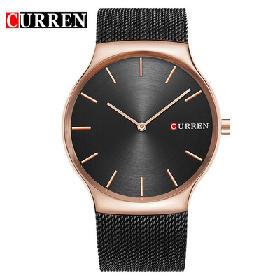 

CURREN 2017 new black rose gold Pointer Mens Watch Luxury Brand Analog Sports Wrist Watch Quartz Mens Business Watch 8256