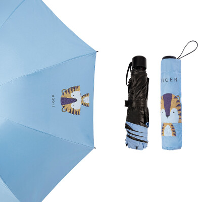 

Red leaf umbrella black plastic umbrella sunscreen umbrella cartoon Japan&South Korea umbrella blue JD9905