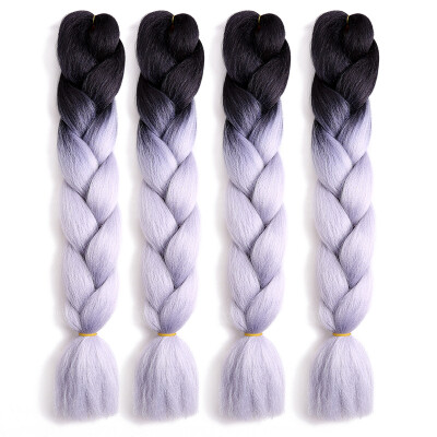 

63 Colors 4 piecelot Synthetic 2T3T4T High Temperature Fiber Ombre Braiding Hair 24 inch Jumbo Braids Hair Extensions