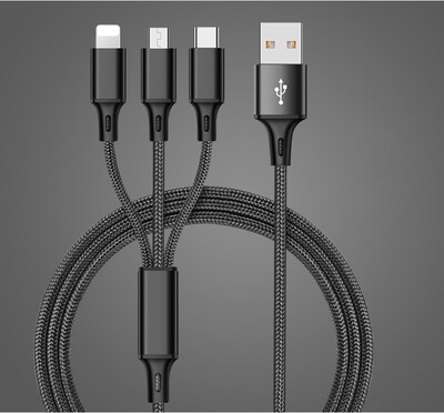 

AFILADO 3 in 1 Micro USB Cable Type C Cable for Samsung S9 S8 Huawei Xiaomi lightning cable for iphone X 8 7 Fast Charging Cable