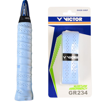 

WACKER Victor Victory Badminton Racket Glove Handmade Anti-slip Breathable Glue Glue Band GR-234F Single Light Blue