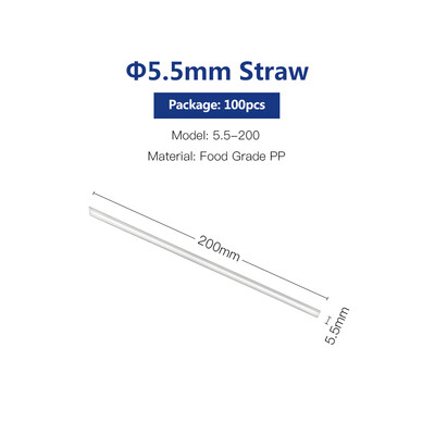 

OTOR 100pcs Disposable PP Plastic Straw for Plastic Cup&Paper Cup Hot Cold Coffee Juice Drink Cup
