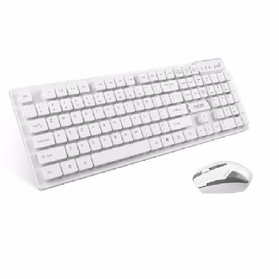 

METOO Wireless Keyboard&Mouse USB Mechanical Mute Keyboard Mouse Combo for Notebook Desktop Computer Office Game Home