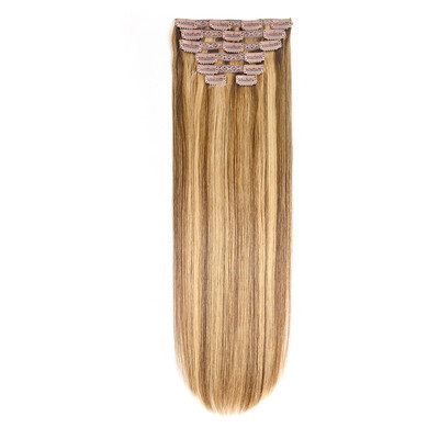 

Bhf Hair Remy Brazilian Virgin Hair Weave Clip In Straight Hair Extension 7PcsLot 120G 1B 4 613 P4613