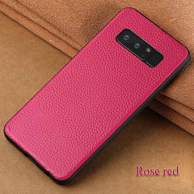 

Genuine Leather Phone Case For Samsung Note 8 Case Litchi Texture Back Cover For S7 S8 Plus Case