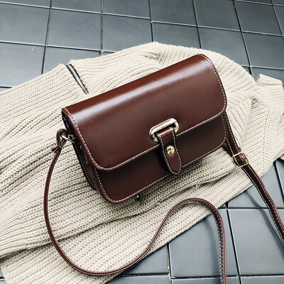 

Womens Mini Bag Retro Crossbody Single Lock PU Shoulder Bags