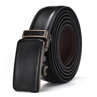

XHtang Mens Belt Autolock Honorable Leather Ratchet Belt Automatic Buckle Belt Strap Suit Belt Jeans Gift