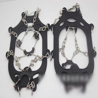 

Black Anti Slip 8-Teeth Ice Snow Shoes Spike Grip Boots Chain Crampons Grippers