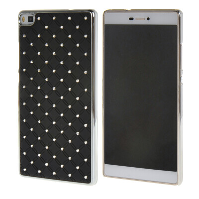 

MOONCASE Huawei P8 Case Hard Luxury Chrome Rhinestone Bling Star Back Case Cover for Huawei Ascend P8 Black