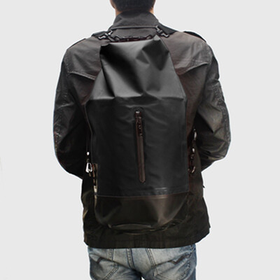 

черный водонепроницаемый сухой сумку daypack рюкзак с молнией на каноэ водных видов спорта