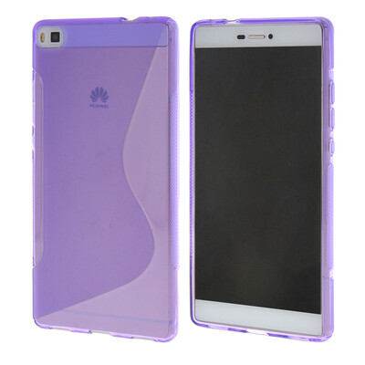 

MOONCASE Huawei P8 Дело S - линия Гибкая Прочный силиконовый гель ТПУ Тонкий чехол для Huawei Ascend P8 фиолетовый