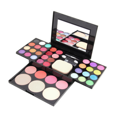 

Make Up Palette Set Eyeshadow Lip Gloss Foundation Powder Blusher Puff Tool Multi-color