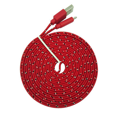 

3Ft 6Ft 10Ft Durable Nylon Braided Flat Micro USB Charger Data Cable for Samsung Galaxy S4 HTC Sony LG