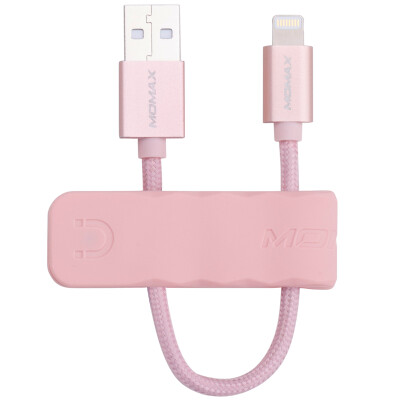 

MOMAX MOMAX MFi certified Apple data cable charging line nylon short-term 18cm rose gold support iphone5 / 6s / 7Plus / SE / ipad air mini