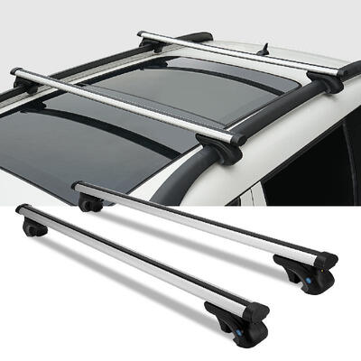 

Universal Roof Rack Cross bars 48" Luggage Racks for Most Vehicle with Raised Side Rails 150LBS With Anti-thief Lock&Key