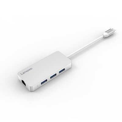 

Lenovo USB-C to RJ45 Ethernet Gigabit Network Adapter Converter Cable 4-in-1 USB Type-C to 3 USB 30 Type-A Ports 10M 100M 100