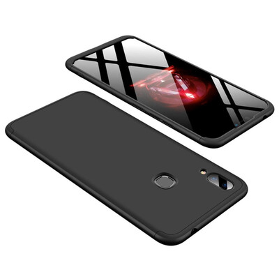 

MOONCASE Three-parts structure design Full Protection Hard Plastic Combination Case for Vivo X21i Black