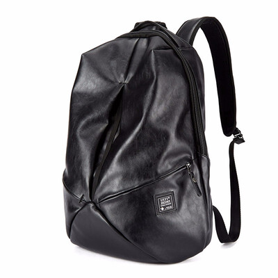 

UIYI Brand New Men Backpack Black Waterproof Backpack Fashion PU Leather Travel Bag Casual School Bag For Teenagers 2018