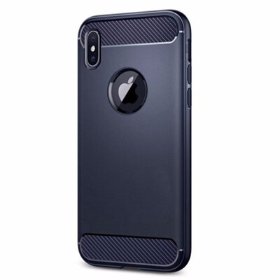 

Rugged Armor iPhone X Apple iPhone X with Elastic Vibration Reduction&Design Case Carbon Fiber Brushed Shatter-Shell Blue