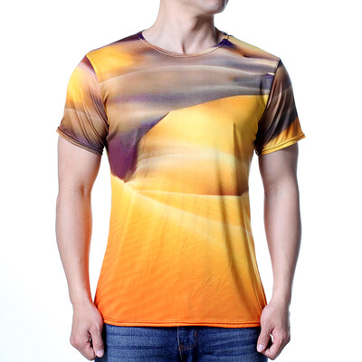 

Mens Summer Printed Slim Fit Short Sleeve Shirt