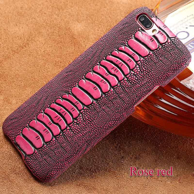 

Genuine Leather Phone Case For OPPO R11 Case Ostrich Foot Texture Back Cover For R9 R9s Plus Case