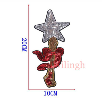 

1Pc Big Wing Patches Sew On Sequined Patch Flower Letter Love Star Applique DIY Sewing Fabric Repair Clothes Patches Stickers