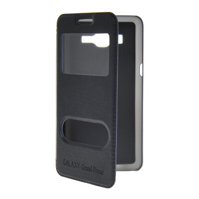 

MOONCASE View Window Leather Side Flip Pouch Stand Shell Back ЧЕХОЛ ДЛЯ Samsung Galaxy Grand Prime G5306W Sapphire