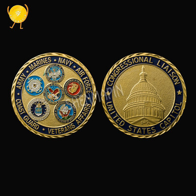 

United States White House five-army commemorative coin marines gold coins