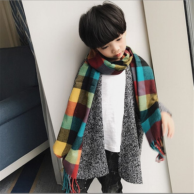 

New fashion autumn&winter childrens plaid scarf cute wild warm family scarf