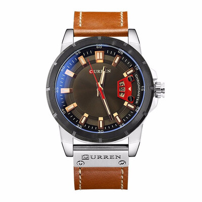 

CURREN 8284 Watch Men 2017 NEW Fashion Casual Brand Quartz Watches Man Clock leather Relogio Masculino