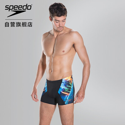 

Speed ratio Speedo Galaxy theme print exquisite dynamic anti-chlorine quick-drying fit sunscreen anti-wrinkle mens boxer trunks black blue 38 810850C601