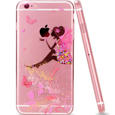 

Send Zi Apple iphone6s / 6 mobile phone shell painted cartoon anti-fall shell rhinestone fairy 4.7 inches