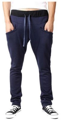 

Mooncolour Men's Fake Zip Pockets Jogging Harem Pants