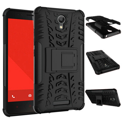 

MOONCASE шин Текстура Hybrid Kickstand PC + TPU Полное Прочный защитный 2 в 1 Чехол для Xiaomi Redmi Note 2 (5.5 ")