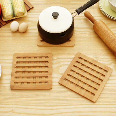 

Jingdong Supermarket Ou Run Zhe insulation mat bamboo square table pot pad 3 installed