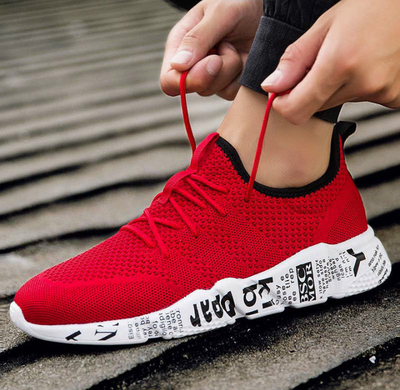 

Mens Running Trainers Gym Sports Shoes Lace Up Flat Comfy Fitness