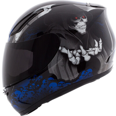 

YOHE 991 motorcycle helmet men&women personality cool game full face helmet winter warm full cover running helmet black&blue death God L code