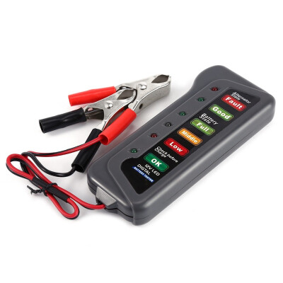 

T16897 12V Digital Battery Alternator Tester with 6 LED Lights Display Car Vehicle Diagnostic Tool Two testing clips