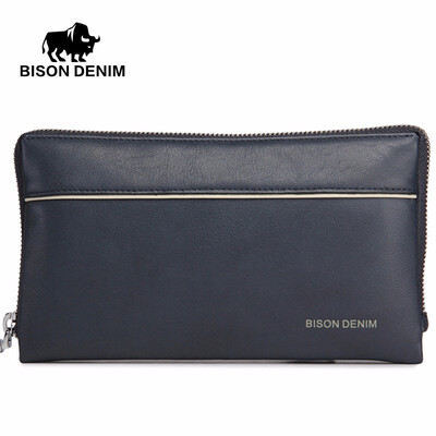 

Luxury Brand Men Wallet Cowskin Leather Mens Purse Zipper Pocket High Quality Male Clutch Genuine Leather Purse Men N8206-1L