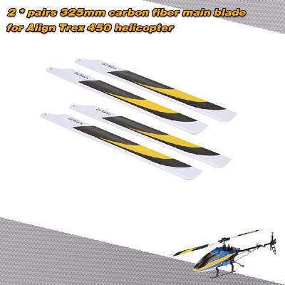 

2 Pairs Carbon Fiber 325mm Hauptrotorblätter Main Blades für Align Trex 450 New Toys & Hobbies Helicopter Accessories