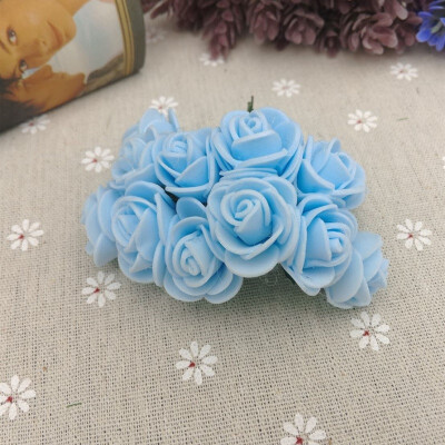 

50PCS lot 3cm Mini PE Foam Rose Artificial Flower Heads For Home Decorative Wreaths Supplies Wedding Party Dly Crafts Decoration