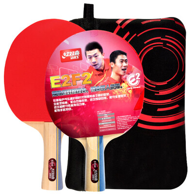 

Double Happiness DHS Table Tennis Racket Set Straight Cross Shirt Double-sided Anti-E-E2F2 Fitness Combination with film sets
