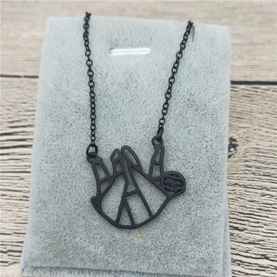 

New Origami Sloth Necklace Trendy Style Sloth Pendant Necklace Gold Color Silver Color Pet Sloth Jewellery Women Charm Jewelery