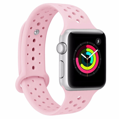 

Colorful Soft Silicone Replacement Sport Band 38mm 42mm for Apple Watch Series1 2 3 Wrist Bracelet Strap For iWatch Sports Edition